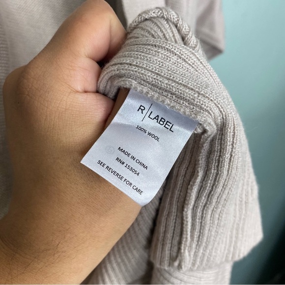 The‎ Reset R Label Wool Dolman Sleeve Cardigan Sz L & XL Sweater Knit - Picture 5 of 5